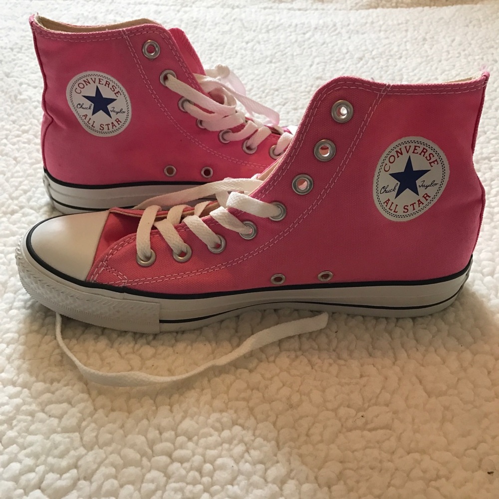 Pink converse all star sneakers size 7.5